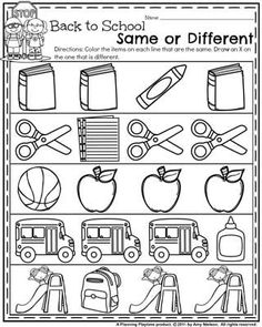 the back to school worksheet for students with pictures and words on it,