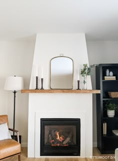 a fireplace with the words how to add a gas fireplace to your home