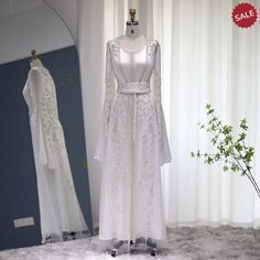 Dreamy Vow Luxury Dubai Moroccan Kaftan Ivory Evening Dresses for Women Wedding Party Elegant Long Sleeve Muslim Arabic Formal Dress 439 Ivory Evening Dress, Dresses For Women Wedding, Kaftan Design, Moroccan Kaftan, Kaftan Style, Blue Evening Dresses, Evening Dresses Plus Size, Ball Gowns Evening, Formal Party Dress