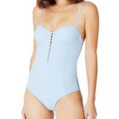 Perfect Condition, Never Worn Elegant Lined Blue Swimwear, Chic Fitted Light Blue Swimwear, Chic Light Blue Fitted Swimwear, Elegant Blue Lined Swimwear, Chic Light Blue Swimwear For Spring, Elegant Blue Swimwear For Spring, One Piece Bathing Suit, Vacation Wear, Shop Swimwear