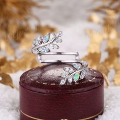 a close up of a ring on top of a box