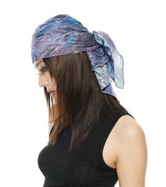 Experience the fusion of edgy allure and versatile functionality with our Abstract Print Distressed Sheer Bandana Headscarf. This striking accessory enhances any outfit with its unique distressed texture and abstract design. Made from sheer polyester, the scarf is both durable and lightweight, making it a perfect year-round companion. Its handkerchief shape allows for multifaceted styling, from a neck scarf to a retro-inspired head adornment, exuding boho vibes suitable for various occasions. Pa Distressed Texture, Neck Scarf, Boho Vibe, Neck Scarves, Orange And Purple, Head Scarf, Retro Inspired, Abstract Print, Evening Wear