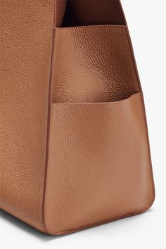 Oversized Double Loop Bag | Cuyana Pocket Ideas, Bags Inspiration, Sewing Details, Bags Ideas, Leather Industry, Diy Handbag, Caramel Brown, Leather Products, Leather Conditioner