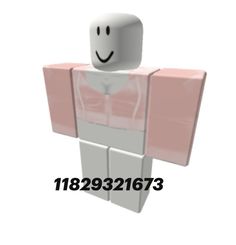 a white and pink lego figure with a smile on his face, standing in front of a white background