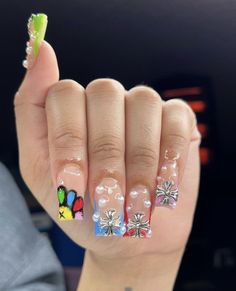 Short Nails With Designs And Charms, Fine Nails, Black Ponytail, Nail Board, Hard Nails, Nail Time