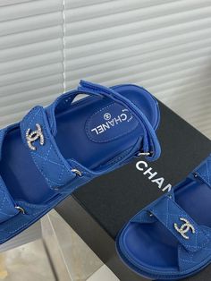 Size: 35-41It comes with Dust box, Care manual, Tag and Paper bag.Guide about size: Blue Slides, Chanel Slides, Jordan Shoes Girls, Girly Shoes, Prada Designer, Fashion 2024, Slides Shoes