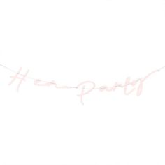 a white and pink happy birthday banner with the word'happy'written on it