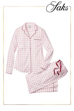 Petite Plume's flannel sleepwear features functional pockets on the chest and pants, along with an elastic waist and added drawstring for comfort. A classic tattersall checkered print adorns this two-piece set. 100% cotton. Machine wash. Imported TOP Camp collar Long sleeves Front button closure PANTS Elasticized drawstring waist Pulls on SIZE  FIT Model measurements: 5'10 tall Model is wearing a US size Small Long Sleeve Gingham Sleepwear For Loungewear, Playful Cotton Holiday Sleepwear, Comfortable Plaid Cotton Sleepwear, Cotton Plaid Sleepwear For Bedtime, Plaid Cotton Sleepwear, Checker Print, Sleepwear & Loungewear, Cotton Pyjamas, Apparel Accessories