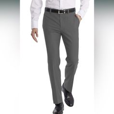 Calvin Klein Men's Modern Fit Dress Pants New With Tags Size 38w X 34l Calvin Klein Business Casual Bottoms With Pockets, Full-length Cotton Dress Pants For Business, Calvin Klein Business Casual Pants With Pockets, Calvin Klein Tapered Leg Bottoms With Pockets, Calvin Klein Formal Bottoms With Pockets, Calvin Klein Full Length Bottoms For Workwear, Full-length Cotton Work Pants For Business, Calvin Klein Straight Pants For Business Casual, Calvin Klein Business Casual Bottoms With Welt Pockets