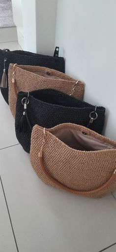 This is such a gorgeous bag made of tan paper yarn and genuine leather in brown. The bag has lining with pocket. Size Width:44 cm Height:35 cm Depth:10cm Shipment Process Time:7 business days Delivery Time:varies by country please see my shipping policy CARE INSTRUCTIONS: Use cloth or brush to remove possible dust. Wipe the bag with a clean damp cloth and wipe dry; never over wet the straw. Allow to air dry away from direct sunlight. If you want different color please convo me. I will do my best Light Brown Woven Bags For Daily Use, Daily Use Light Brown Woven Bag, Travel-friendly Woven Light Brown Shoulder Bag, Light Brown Woven Shoulder Bag For Travel, Travel Light Brown Woven Shoulder Bag, Light Brown Woven Shoulder Bag, Large Capacity Brown Crochet Satchel Bag, Light Brown Travel Bag With Braided Handles, Light Brown Crochet Shoulder Bag For Travel