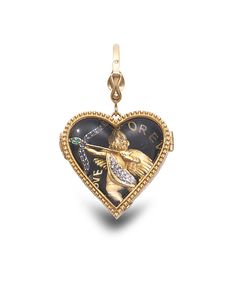 Crystal Cupid Locket Pendant - Coomi Blue Sapphire Crystal, Emerald Blue, Pendant Set, 8 Weeks, Sapphire Crystal, Crystal Jewelry, Locket, Blue Sapphire, Pre Order