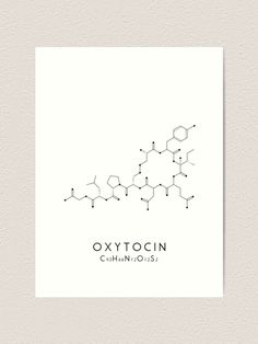 the chemical symbol for oxxtocon is shown in black and white on a paper