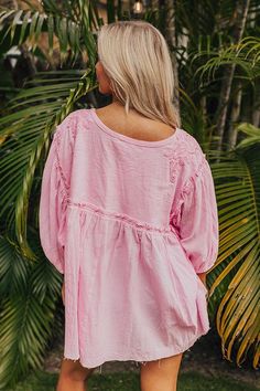 - Keep it simple and cute with this flowy top! - Unlined material with crochet accents - A round neckline - Loose ¾ length sleeves with elastic cuffs - A flowy babydoll silhouette that ends in a straight hemline Measurements S : Bust 60", Hip 56", Length 25.5", Sleeve Length 13", Waist 58". M : Bust 62", Hip 58", Length 26", Sleeve Length 13", Waist 60". L : Bust 64", Hip 60", Length 26.5", Sleeve Length 13.5", Waist 62". Church Outfits, Flowy Top, Babydoll Top, Flowy Tops, Keep It Simple, Round Neckline, Baby Dolls, Length Sleeve, Sleeve Length