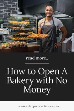 a man standing in front of a bakery counter