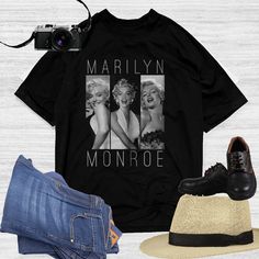 Marilyn Monroe Vintage, Marilyn Monroe T Shirts, Vintage Shirt, Audrey Hepburn, Marilyn Monroe, Vintage Shirts, The United States, Kiss, T Shirt