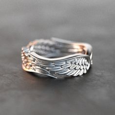 "Angel Wings Vintage Carved Beautiful Silver Ring For Women, Indn8372 Ring Size: 6 Material: Silver Plated Brass Attractive Packaging Other Available Ring Size: 6, 7, 8, 9 Message Me For Bundle Buying. 100% Brand New Thank You!" Wings Ring, Angel Wing Ring, Angels Wings, Angel Ring, Silver Angel Wings, Ring Man, Romantic Girl, Feather Ring, Trendy Ring