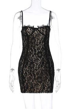 49453945520438|49453945553206|49453945585974 Mini Prom Dresses, Black Lace Mini Dress, Mini Cami Dress, Mini Party, Sling Dress, Mini Dresses For Women, Mini Dresses Summer, Lace Mini Dress, Women's Summer Fashion