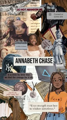 a collage of images with the words anabeth chase written on them and an image of a woman's face