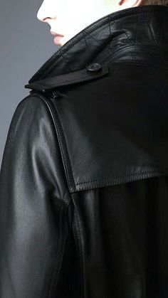 Men's Lambskin Black Leather Trench Coat Biker Racer Cafe Motorcycle Jacket | eBay Leather Aesthetic Men, Hooded Leather Outerwear For Work, Hooded Leather Jacket For Work, Cafe Motorcycle, Leather Aesthetic, Black Leather Trench Coat, Leather Trench, Real Leather Jacket, Leather Trench Coat