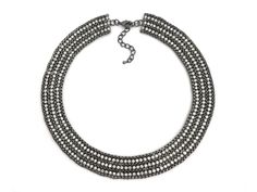 "Rhinestone Collar Necklace, Chunky Necklace, Statement Necklace, Bridal Necklace, Wedding Necklace, Choker Necklace, Gunmetal, Gift, B5249NA * Measurement: Approx. 42cm(16.5\") long with 6cm(2.5\") extension and lobster closure * Materials: - Brass Chain - Crystal Cup Chain * Metal Plating Color: Gunmetal * Lead and nickel free * No return or refund for this \"Made To Order\" item Check out more chain necklace from this link https://www.etsy.com/hk-en/shop/nloiscrafts?ref=seller-platform-mcnav& Wedding Costume Jewelry Metal Chain Necklace, Round Rhinestone Necklace For Wedding, Wedding Silver Chain Choker, Wedding Necklace With Sparkling Stones, Silver Metal Bib Necklace For Wedding, Silver Jeweled Metal Chain Necklace, Silver Jeweled Chain Necklace, Metal Crystal Necklace For Wedding, Metal Choker Style Chain Necklace For Weddings