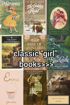 Classical Book Aesthetic, List Of Classic Books, Good Classic Books, Books To Read To Become Smarter, Classic Books To Read List, Book Character Aesthetic, Whimsical Books, Books To Read For Teens, Girly Books