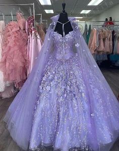 Godess Dresses, Purple Prom Dresses, Girls Ball Gown, Fancy Clothes, Purple Prom, Prom Dresses Formal, Quinceanera Themes, Purple Prom Dress