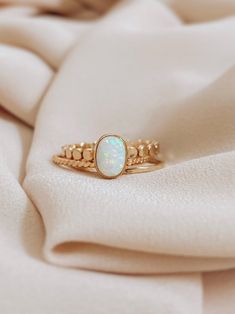 White Opal Rings, Opal Pearl Ring, Oval Opal Ring, Opal Gold Ring, Opal Meaning, Opal Statement Ring, Gold Opal Ring, Dope Jewelry Accessories, Gemstone Stacking Ring