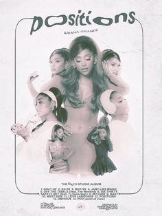 the poster for position's album, featuring four women with long hair and no bras