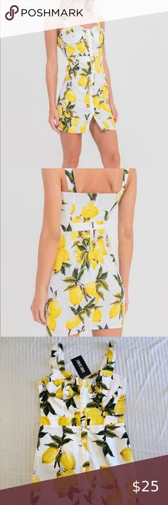 Saint Genies Lemon Print Fitted Dress This is a never-work fitted lemon printed dress that is perfect for summer and everything beachy! It’s super flattering and still has tags on it 💕 Saint Genies Dresses Mini Genie Dress, Lemon Print Dress, Lemon Print, Fitted Dress, Yellow White, Womens Shorts, Mini Dress, Yellow, Womens Dresses