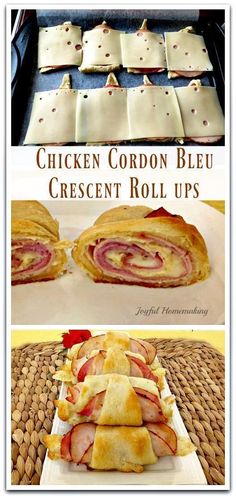 chicken cordon bleu crescent roll ups recipe