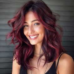 magnific jInoQsEtXJeZDi4tuogy Raspberry and Espresso Blend Pink Hair On Dark Hair, Brown Hair With Maroon Highlights, Raspberry Red Hair, Red Hair Dark Roots, Violet Red Hair, Magenta Red Hair, Raspberry Hair Color, Dark Red Hair Color Ideas