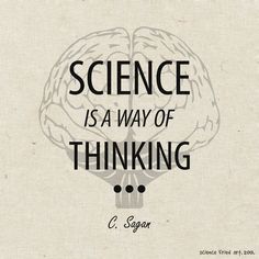 the words science is a way of thinking