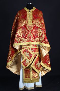 Greek priest's vestments,jacquard metallic brocade fabric. Made in Greece Stole can be also made in colors of brocade you can see on pictures. Provide the following sizing with your order: 1) YOUR HEIGHT 2) CHEST SIZE 3) SHOULDERS MEASUREMENT ACROSS THE BACK 4) WAIST SIZE Please allow me 3-4 weeks to complete your order. For more informations please do not hesitate contact me. Thank you God Bless You Greek Style, Thank You God, Metallic Fabric, Brocade Fabric, God Bless You, Fabric Samples, Costume Design, God Bless, Kimono Top