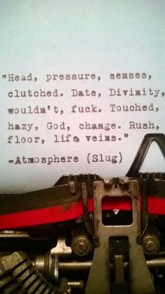 an old typewriter with the words'head pressure, sensees, outflowed, date divtily, wouldn to say,