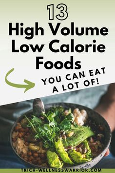 high volume low calorie foods Low Calorie Density Foods, Low Calorie Food List, Low Calorie Food Ideas, Calorie Food List, Filling Low Calorie Snacks, High Volume Low Calorie Food, Low Calorie Foods List