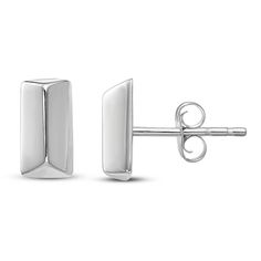 Put on these 14K white gold fancy stud earrings for an elegant, timeless allure. Secured with friction back clasps, these lovely 8x4mm polished earrings are truly a perfect everyday companion. Fancy Bar, Galentines Gifts, Jared The Galleria Of Jewelry, Bar Stud Earrings, Bar Studs, Precious Jewelry, Earring Backs, Designer Earrings, Jewelry Care