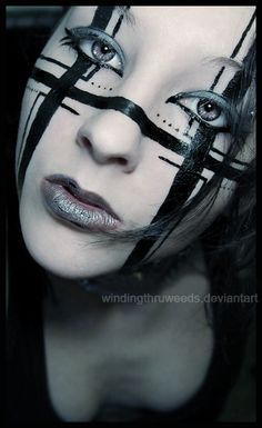 Extreme Make-up, Cybergoth Style, Avant Garde Makeup, Graphic Liner, Glamorous Makeup, Goth Makeup, Sfx Makeup, Near Future, Fantasy Makeup