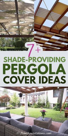 DIY Pergola Cover Ideas: 7 Ways To Protect Your Patio From Sun and Rain Garden Decks, Backyard Layout, Tree House Plans, Sun And Rain, Backyard Camping