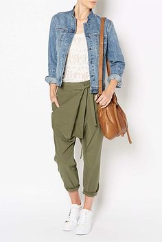 Button Wrap Pant Harem Pants Outfit, Wrap Pant, Drape Pants, Wrap Pants, Just Style, Latest Fashion For Women, Diy Fashion, Diy Clothes, Harem Pants