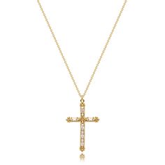 PRICES MAY VARY. Necklace Size: Necklace Chain Length Approx 17.5" + 2" Ext,Cross Pendant Approx 1.45"*0.9". Lobster Clasp Design, Easy To Open and Close Material:These Stunning Exquisite Cross Cz Pendant Necklace Are Filled In 18k Gold and To Ensure a Long Lasting Finish That is No Nickel, No Lead, and Comfortable Occasions: Suitable for Party, Wedding, Work, Dating Or Any Other Special Occasion Mix and Match: Can Be Worn Alone or Layered With Other Chains for Everyday Outfits Warm Tip: Store Y Gold Cross Necklaces, Evil Eye Butterfly, Long Cross Necklace, Butterfly Angel, Eye Butterfly, Faith Jewelry, Gold Cross Necklace, Gold Cross Pendant, Necklace Chain Lengths