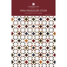 the mini missoui star pattern is shown in red, white and green colors