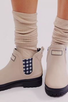 Barbour Mallow Rain Boots | Free People Boots Outfit Ankle, Rain Shoes, Womens Rain Boots, Hunter Rain Boots, Gingham Print, Fit Inspo, Boots Outfit, Pull Tab, Boho Clothing