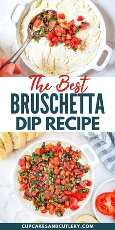 the best bruschetta dip recipe with tomatoes and basil