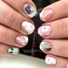 Ready To Ship Style - Floral Alien Cow Pattern Nails - Pink, Green, Black And White Shape - Short Square Natural Manicure Quantity - Set Of 24 Nails In Sizes Tiny To Large! This Means No Need To Size Your Nails Before Purchase! 1 File And 1 Adhesive Strips. Buy More Of Any 24-Pc Nail Set And Save! Buy Two Or More 24-Pc Nail Sets (2/$16) For $8 Each. Please Look At All My Press On Nails. Create A Bundle, Or I Can Create A Bundle For You. New To Poshmark? Use Code Namastebrunette To Create An Account And Receive $10 Off Your First Order. Short Nails | Floral Alien Cow Pattern Nails | Square Nails | Fake Nails | False Nails | Press Ons | Summer Nails | Be Alien Nails, Short Fake Nails, Nagel Tips, Manicure Tips, Fake Nails With Glue, Nail Forms, Nail Patterns, Stick On Nails, False Nail