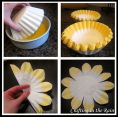 the process of making flower shaped paper plates