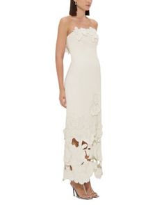 Leo Lin Rayna Crepe Strapless Dress Leo Lin, Crepe Maxi Dress, Party Pants, Cocktail Attire, Stunning Gowns, Moda Operandi, Bridal Style, Strapless Dress, Tops Designs