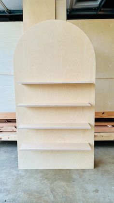 the unfinished shelves are ready to be assembled