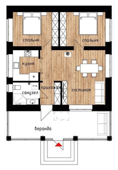 the floor plan for a small apartment