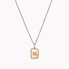 Material Good | Shay | Mini Initial Nameplate Necklace Necklace Stack, Nameplate Necklace, Metal Letters, Metal Necklaces, Name Plate, Best Brand, Pave Diamonds, You Bag, Dog Tag Necklace