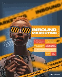 the cover of inbound marketing magazine, featuring a woman with sunglasses on her face